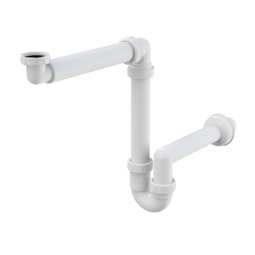 Raumsparsiphon für Waschtisch mit ÜM 5/4"