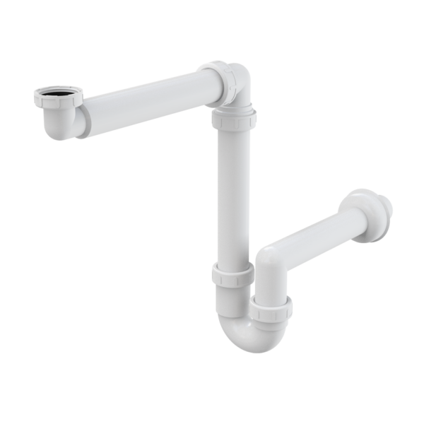 Raumsparsiphon für Waschtisch mit ÜM 5/4"