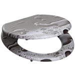 MDF WC-Sitz Motiv Grey-Steel