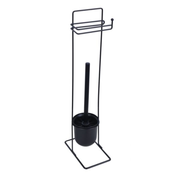 SQUARE BASIC BLACK - WC Bürste mit Rollenhalter