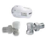SET - Heizkörperzubehör mit Thermostat Winkel 1/2"