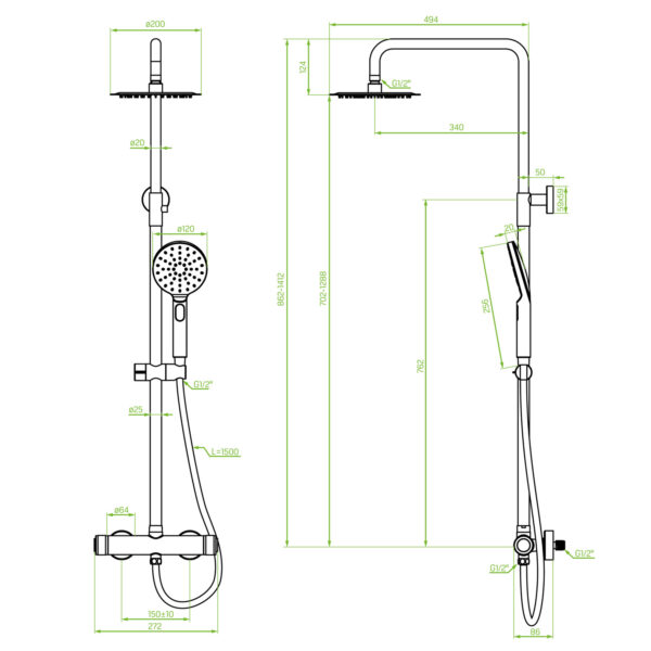 Duschsystem VOLUMO – Bild 3