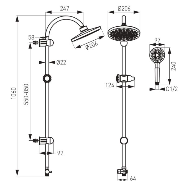 Duschsystem RONDO – Bild 2