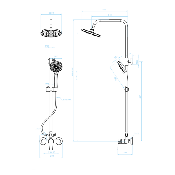 Duschsystem LUGA – Bild 2