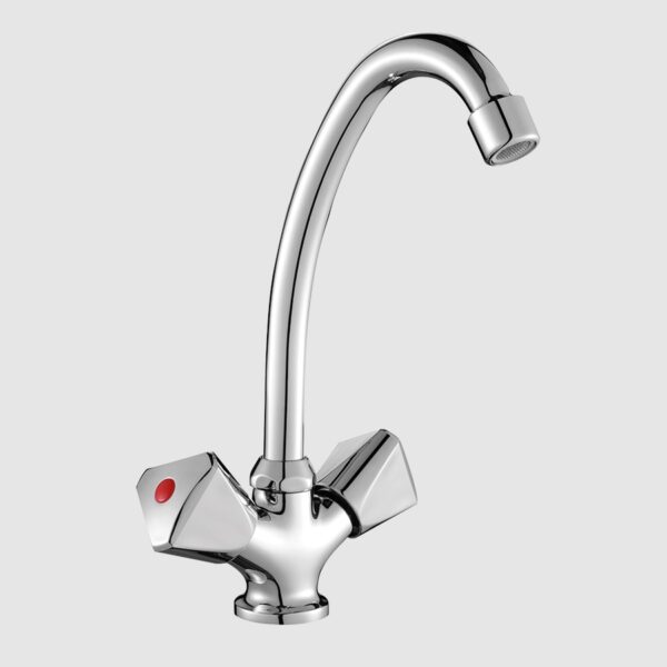 Spültisch NORM chrom 2 Griff