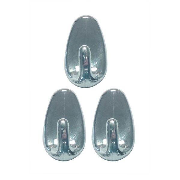 Klebe-Haken 3-er SET chrome