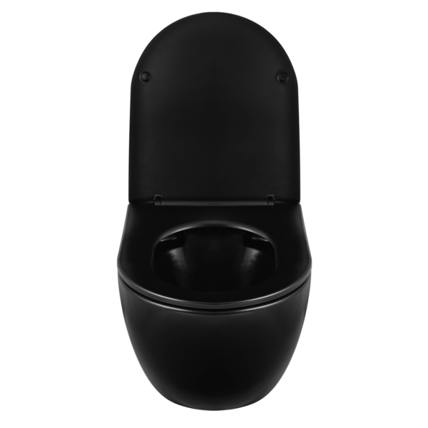 LUNA BLACK Hängekeramik spülrandlos mit Duroplast-Sitz – Bild 2