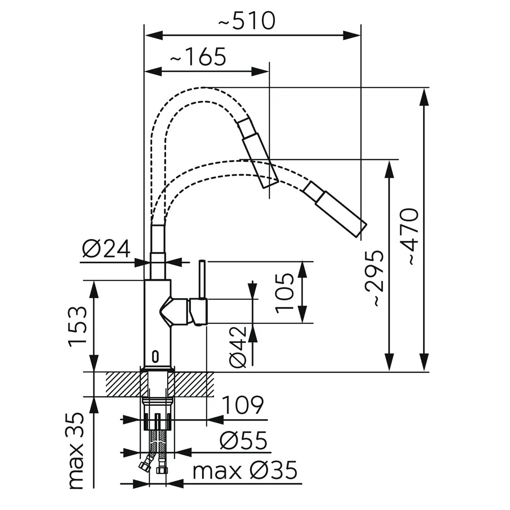 Spültisch Distanza Flexo mit Sensor – Bild 3